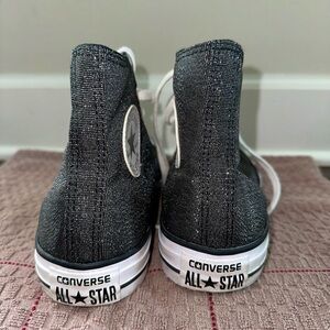 silvery black converse